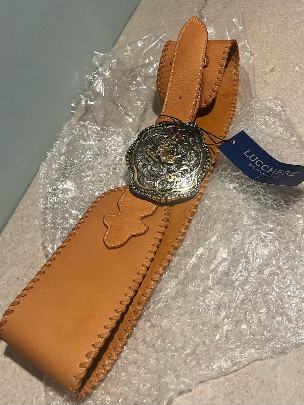 Lucchese TROPHY BUCKLE BELT - NWT - L - Picture 13 of 16